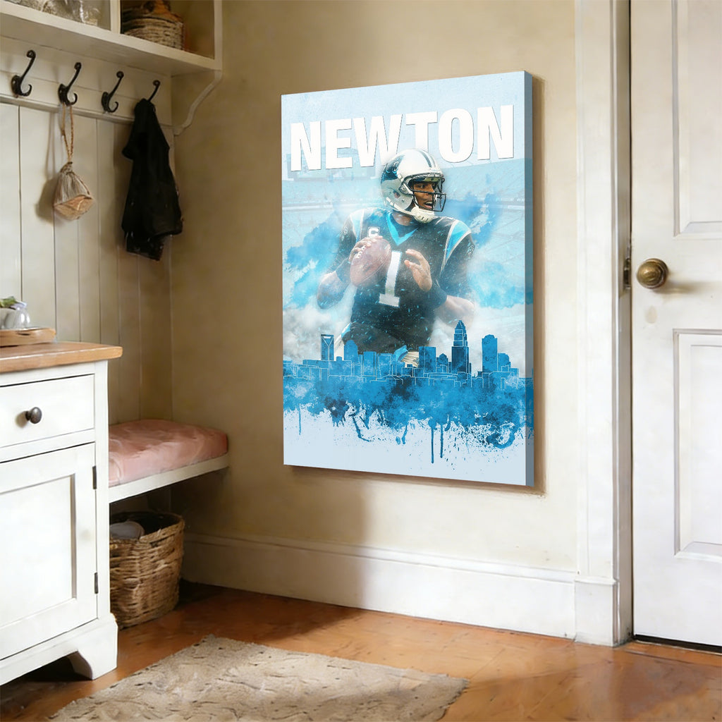 Cam Newton Sports Celebrity Art Deco Poster 4 Canvas Wall Art Poster Decor Gift