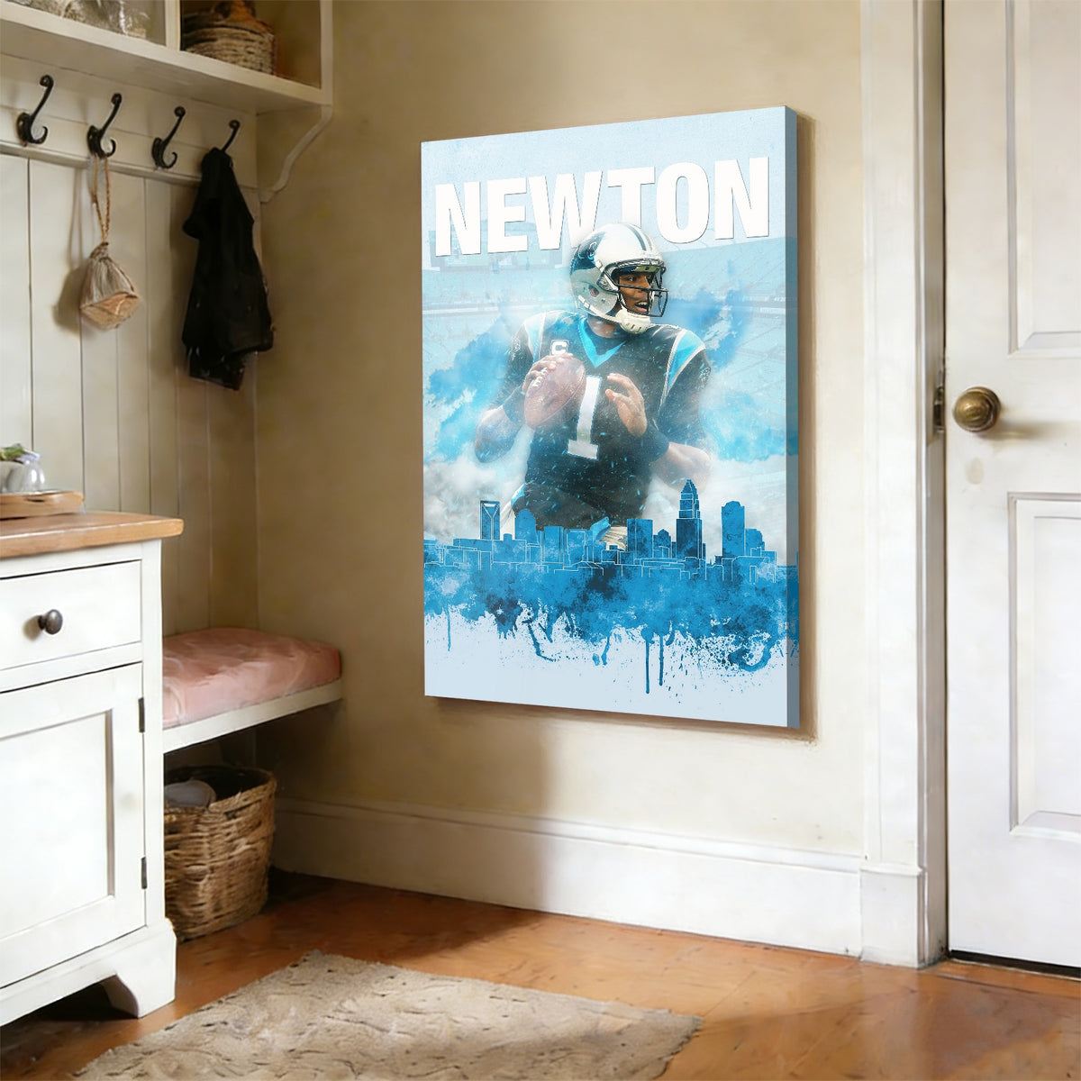 Cam Newton Sports Celebrity Art Deco Poster 4 Canvas Wall Art Poster Decor Gift