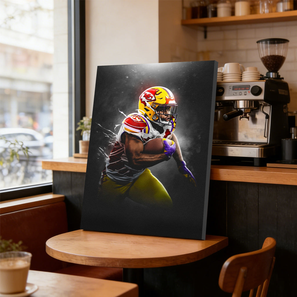 Clyde Edwards Helaire Art Sports Decorative Poster School Dormitory 3 Canvas Wall Art Poster Decor Gift