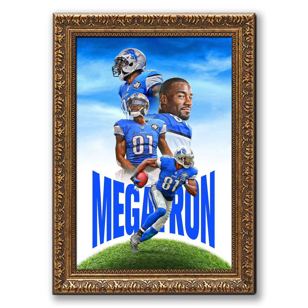 Calvin Johnson Celebrity Sports Art Poster School Dining Room Decoration 6 Canvas Wall Art Poster Decor Gift