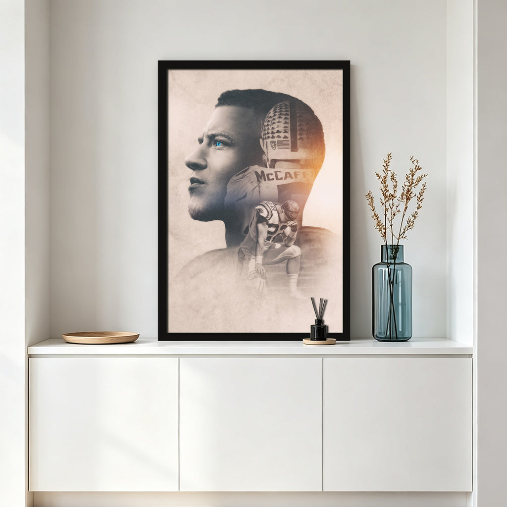 Christian McCaffrey Art Sports Decorative Poster School Dormitory 6 Canvas Wall Art Poster Decor Gift