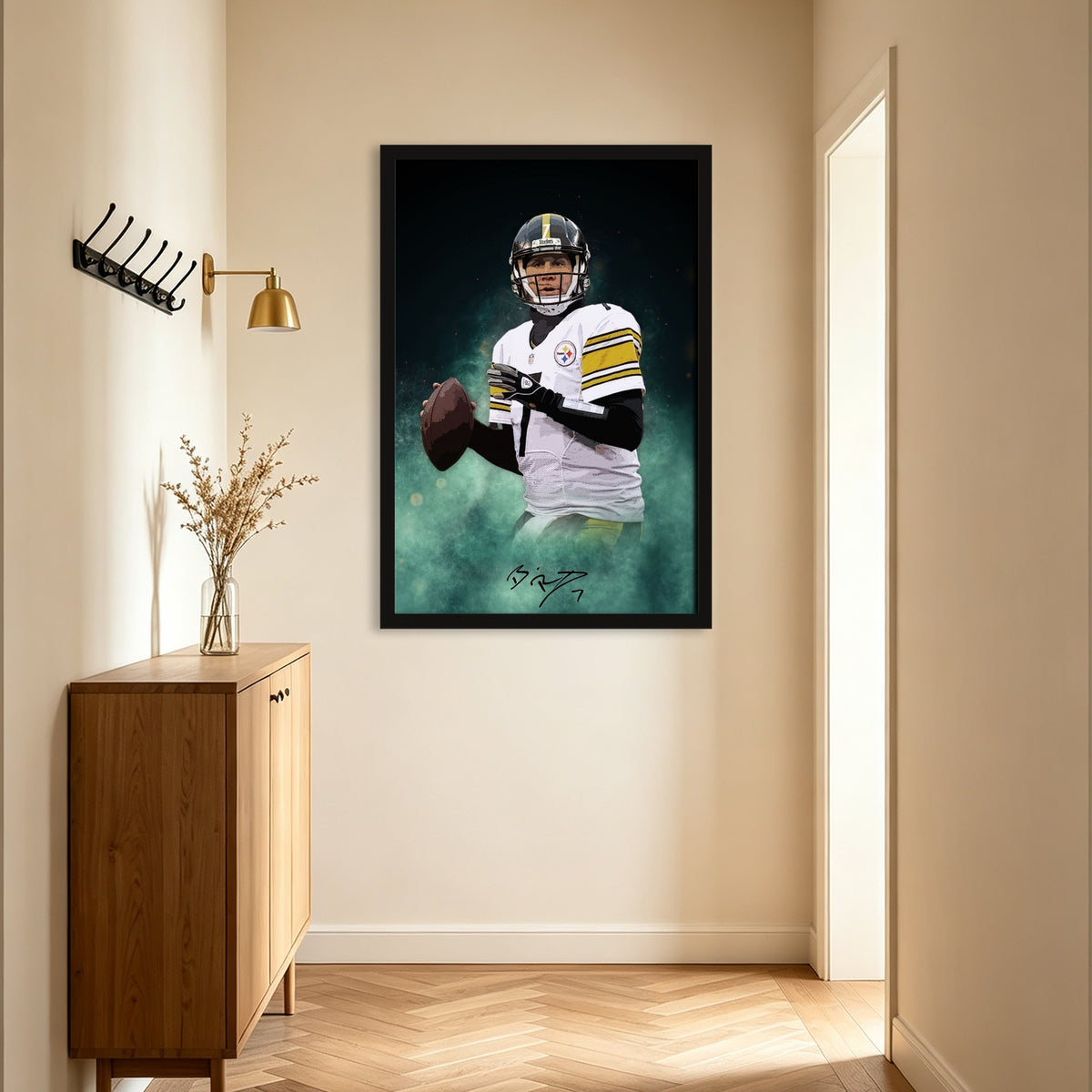 Ben Roethlisberger Celebrity Sports Art Poster School Dining Room Decoration 9 Canvas Wall Art Poster Decor Gift