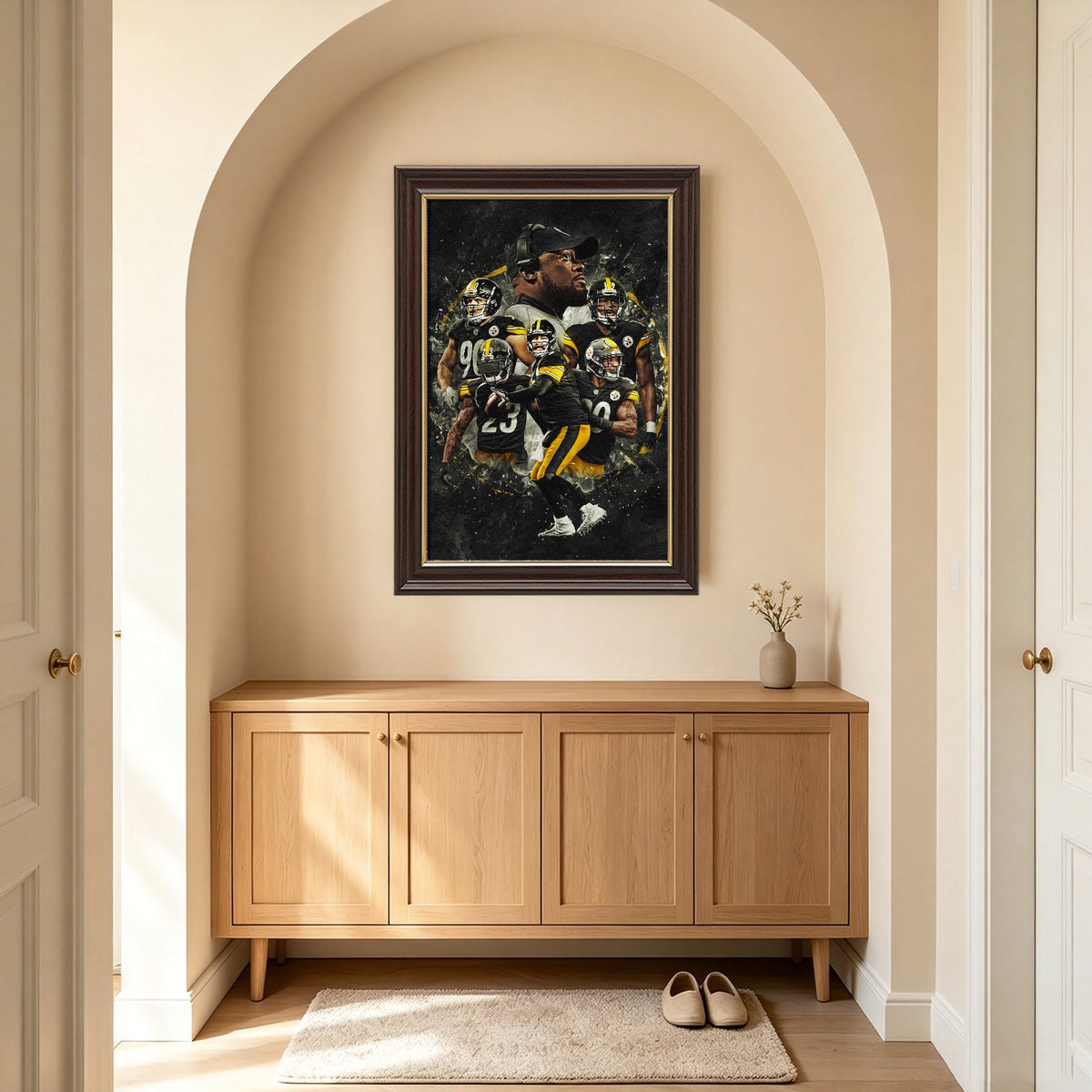 Ben Roethlisberger JuJu Smith Schuster TJ Watt Art Sports Decorative Poster School Dormitory 3 Canvas Wall Art Poster Decor Gift