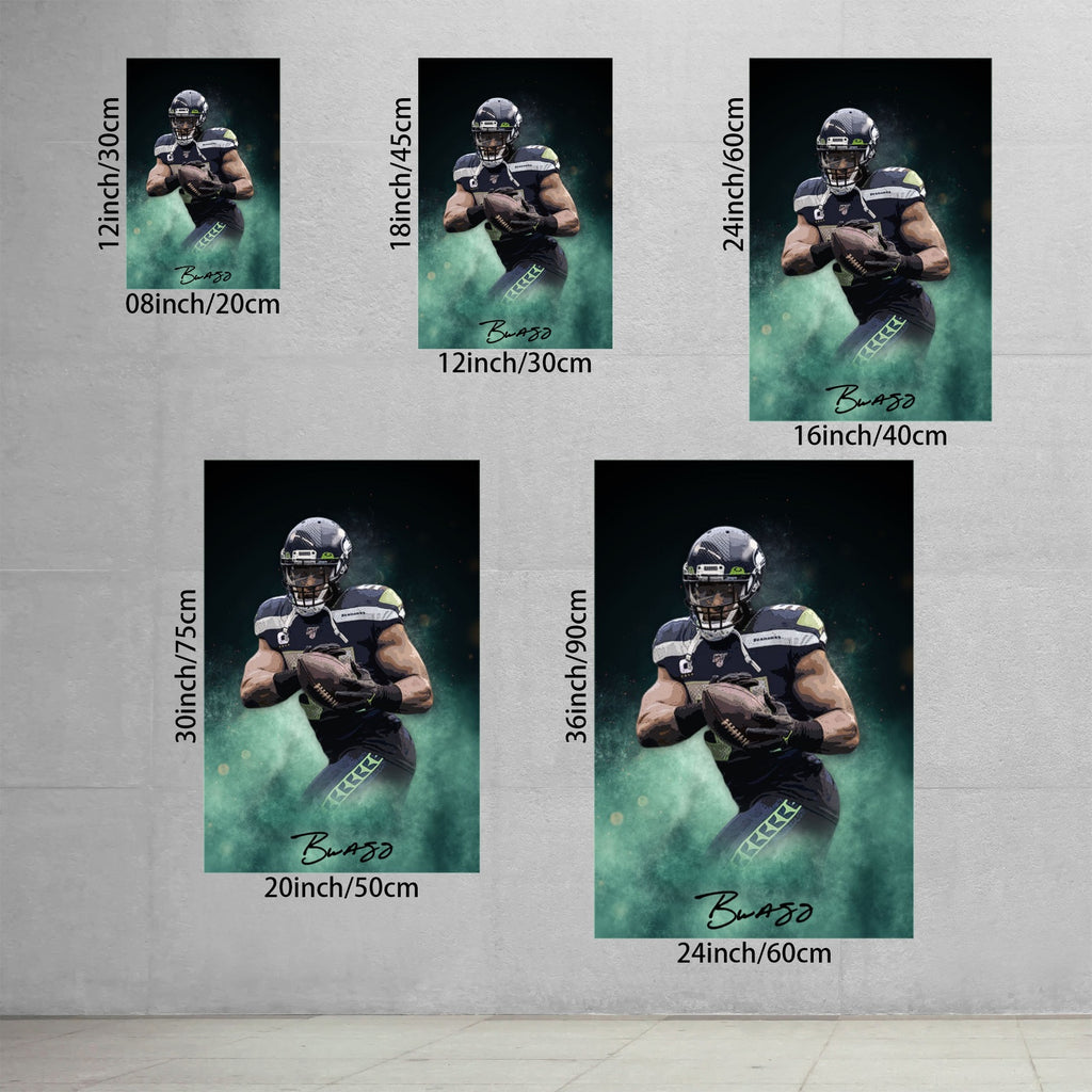 Bobby Wagner Celebrity Sports Art Poster School Dining Room Decoration 4 Canvas Wall Art Poster Decor Gift