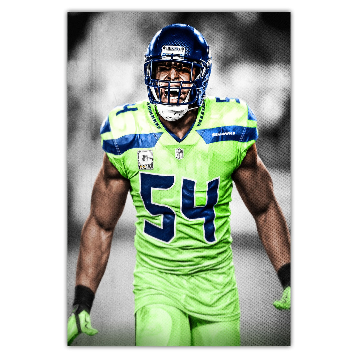 Bobby Wagner Art Sports Decorative Poster School Dormitory 7 Canvas Wall Art Poster Decor Gift