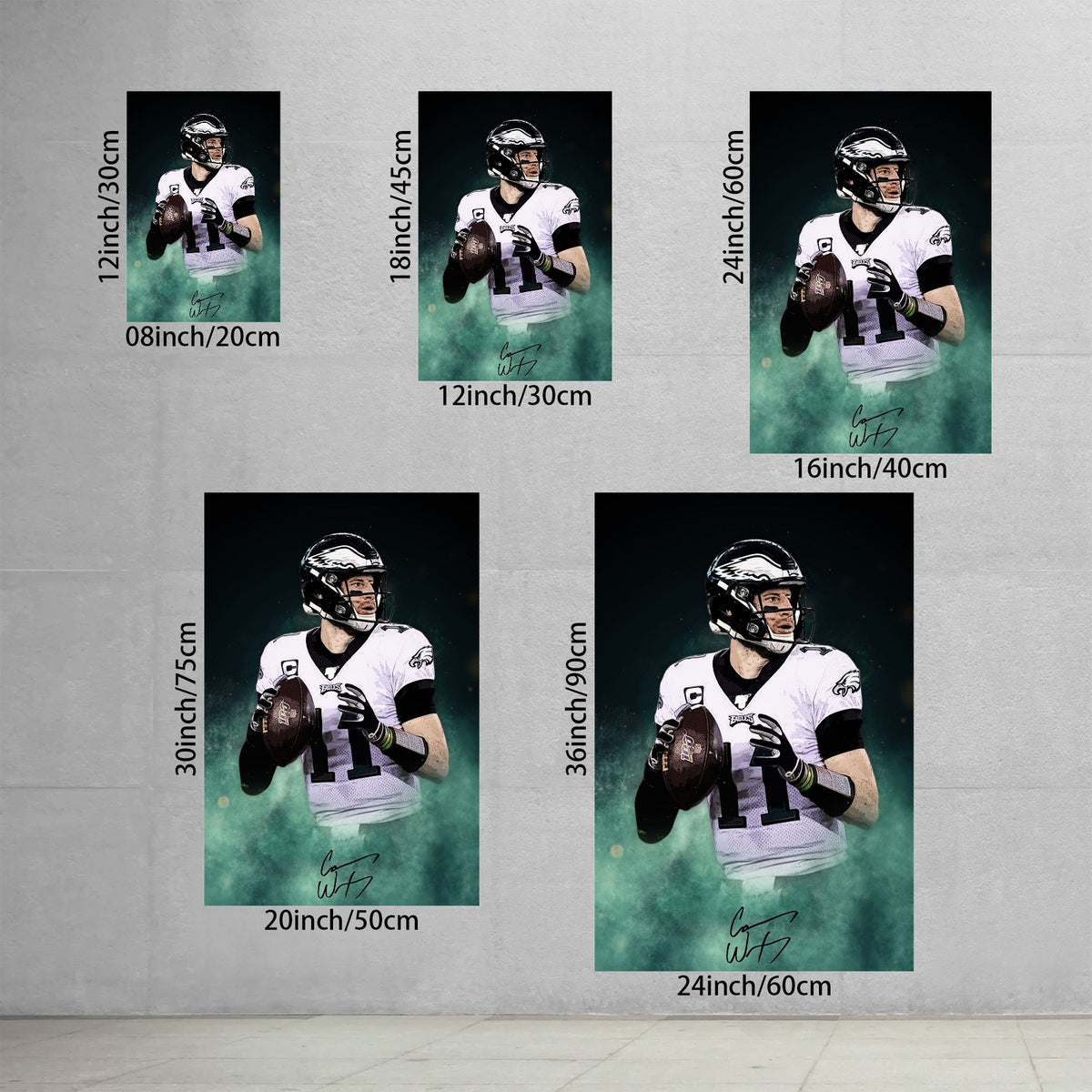 Carson Wentz Celebrity Sports Art Poster School Dining Room Decoration 0 Canvas Wall Art Poster Decor Gift