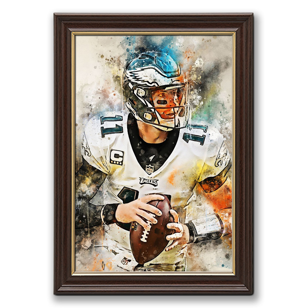 Carson Wentz Celebrity Sports Art Poster School Dining Room Decoration 7 Canvas Wall Art Poster Decor Gift