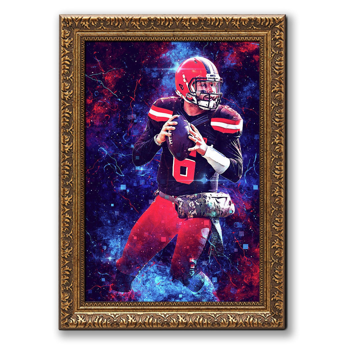 Baker Mayfield Sports Celebrity Art Deco Poster 3 Canvas Wall Art Poster Decor Gift