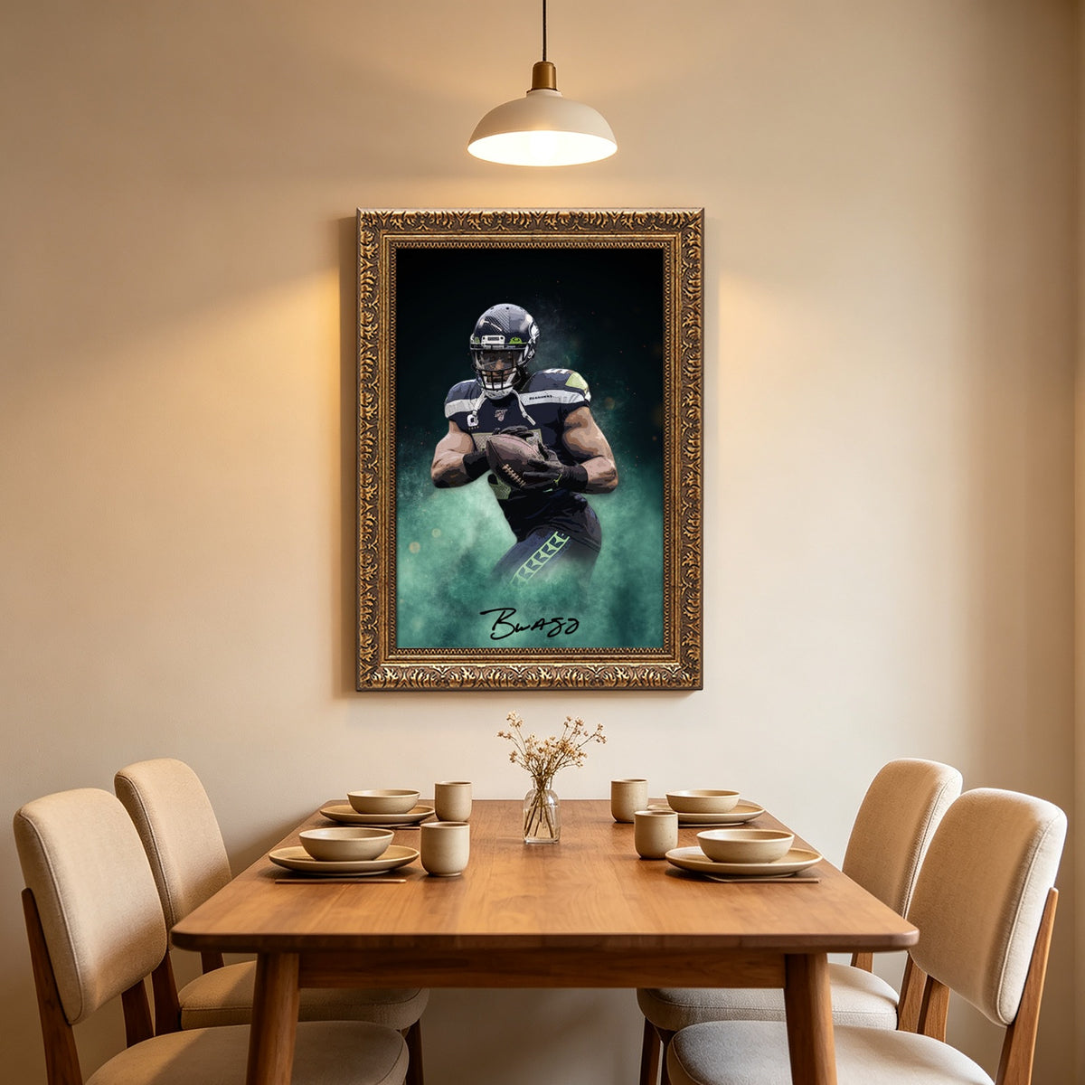 Bobby Wagner Celebrity Sports Art Poster School Dining Room Decoration 4 Canvas Wall Art Poster Decor Gift
