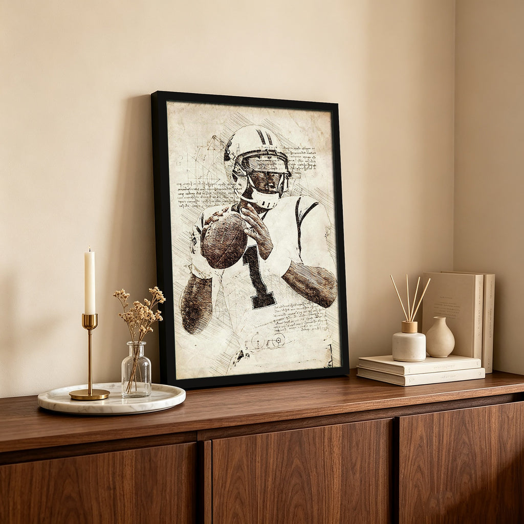 Cam Newton Sports Celebrity Art Deco Poster 7 Canvas Wall Art Poster Decor Gift