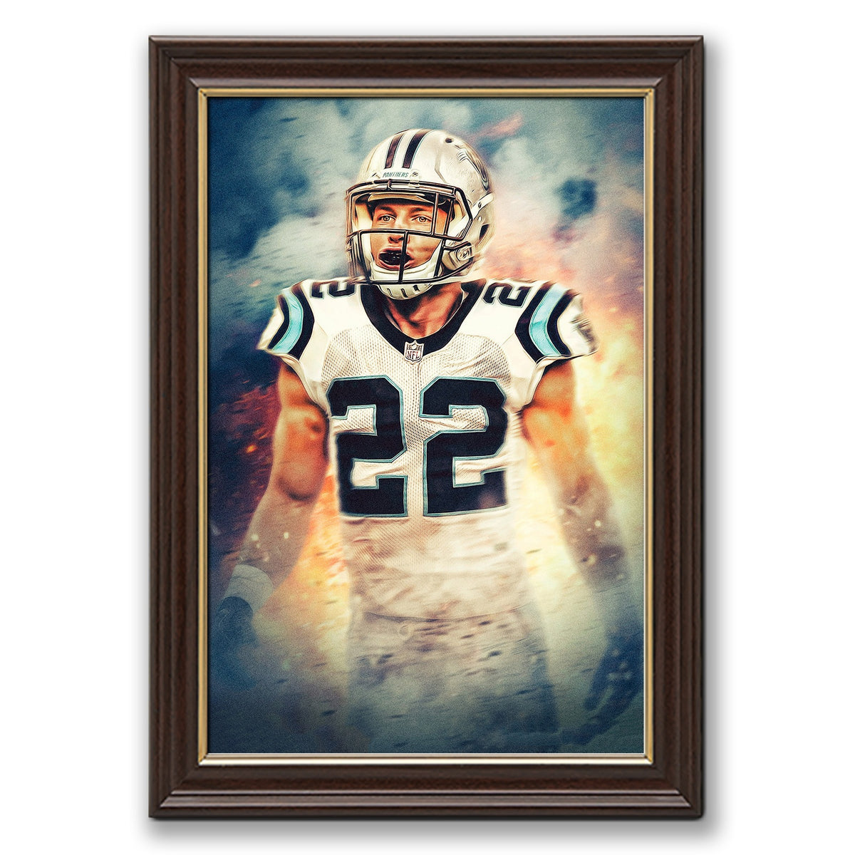 Christian McCaffrey Art Sports Decorative Poster School Dormitory 2 Canvas Wall Art Poster Decor Gift