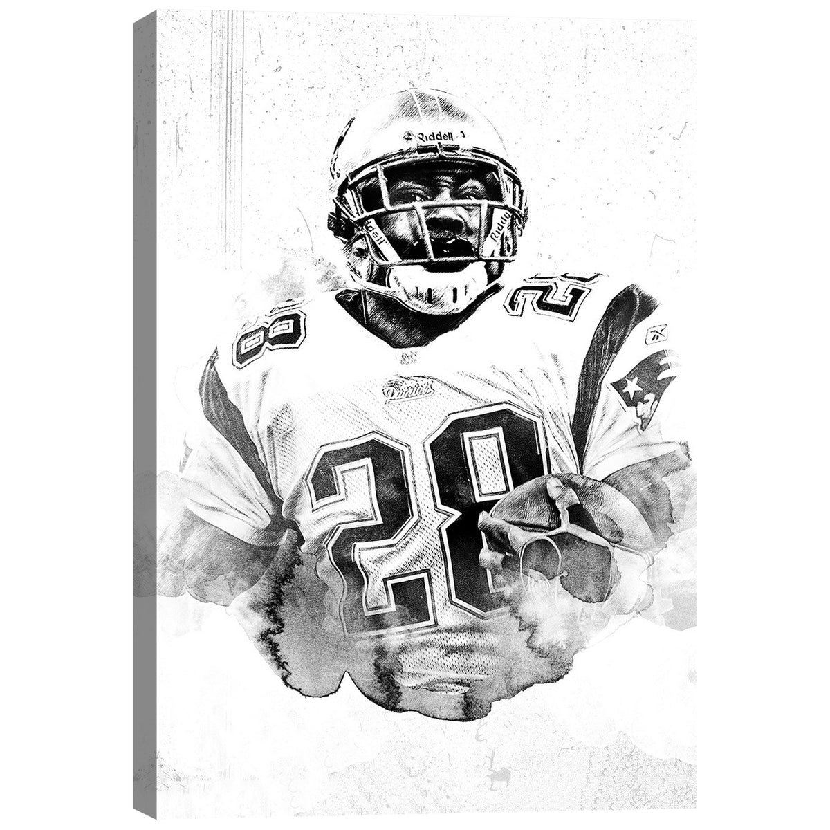 Corey Dillon Art Sports Decorative Poster School Dormitory 1 Canvas Wall Art Poster Decor Gift
