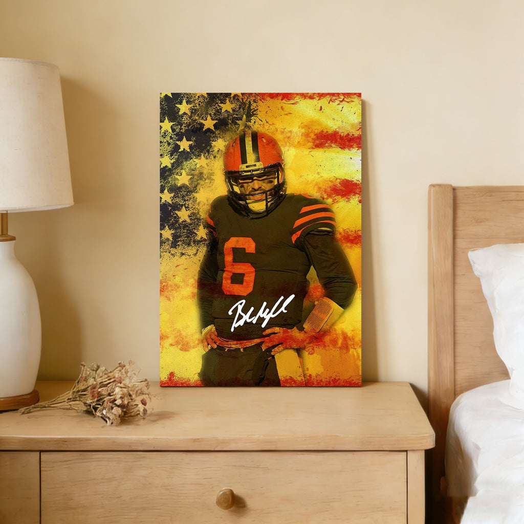 Baker Mayfield Sports Celebrity Art Deco Poster 4 Canvas Wall Art Poster Decor Gift