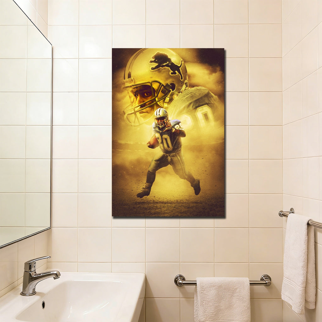Barry Sanders Art Sports Decorative Poster School Dormitory 9 Canvas Wall Art Poster Decor Gift