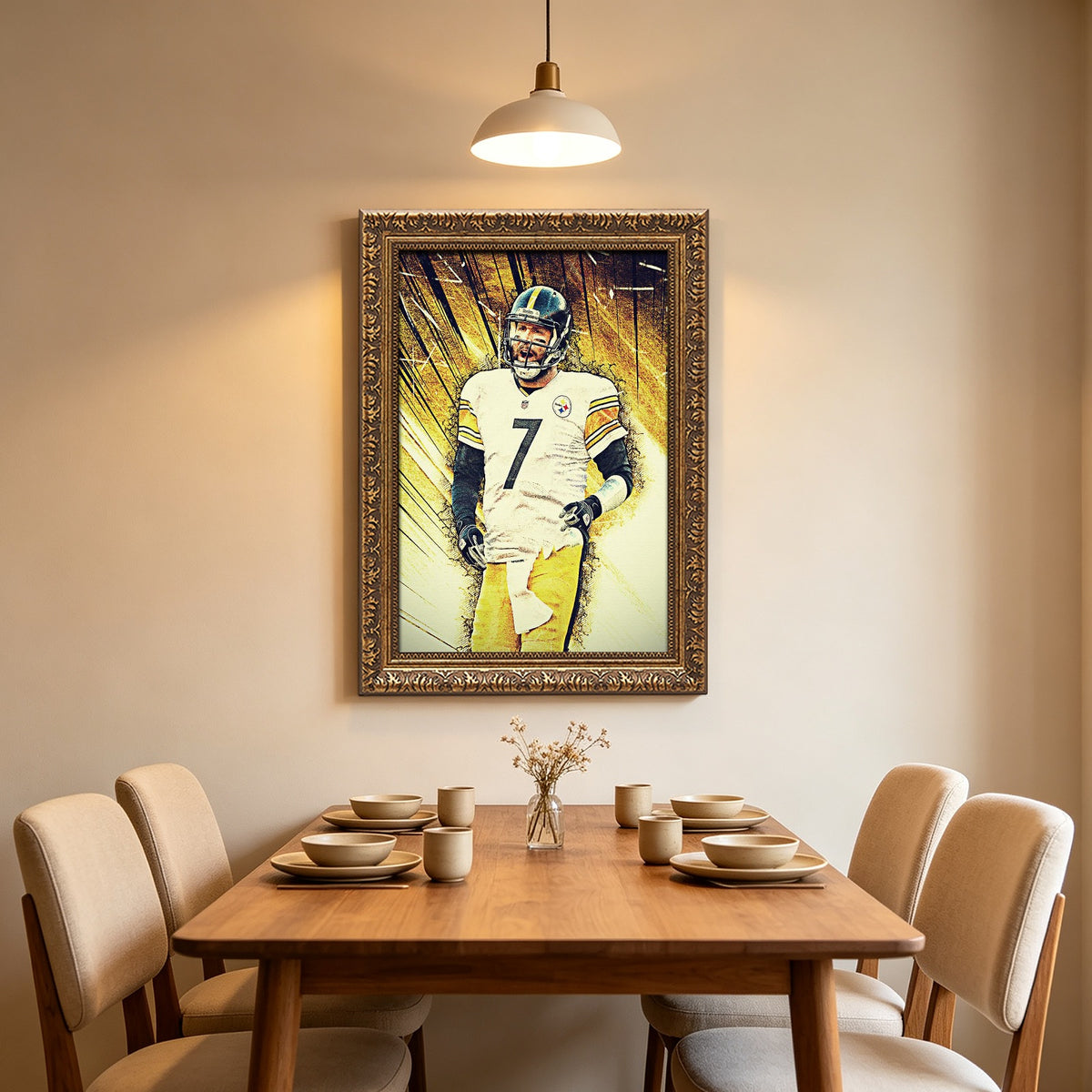 Ben Roethlisberger Celebrity Sports Art Poster School Dining Room Decoration 5 Canvas Wall Art Poster Decor Gift