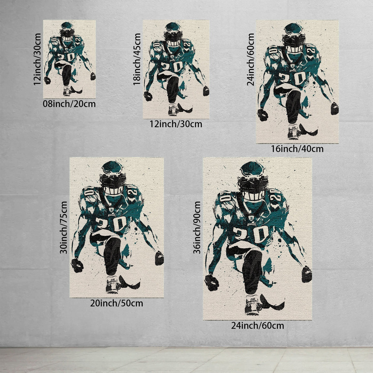 Brian Dawkins Art Poster 6 Canvas Wall Art Poster Decor Gift