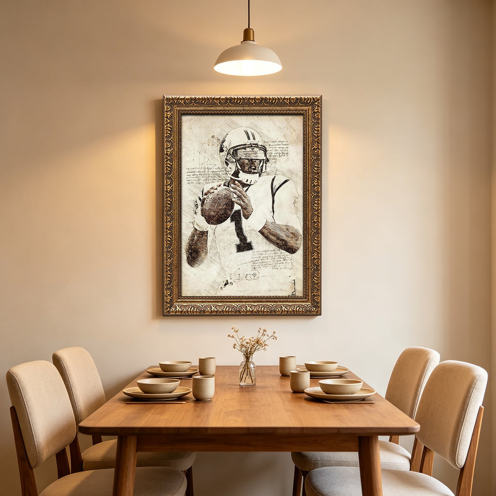 Cam Newton Sports Celebrity Art Deco Poster 7 Canvas Wall Art Poster Decor Gift