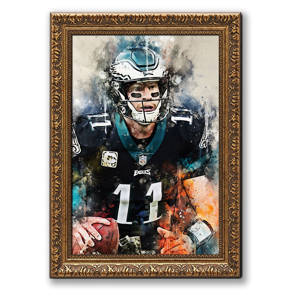 Carson Wentz Celebrity Sports Art Poster School Dining Room Decoration 5 Canvas Wall Art Poster Decor Gift