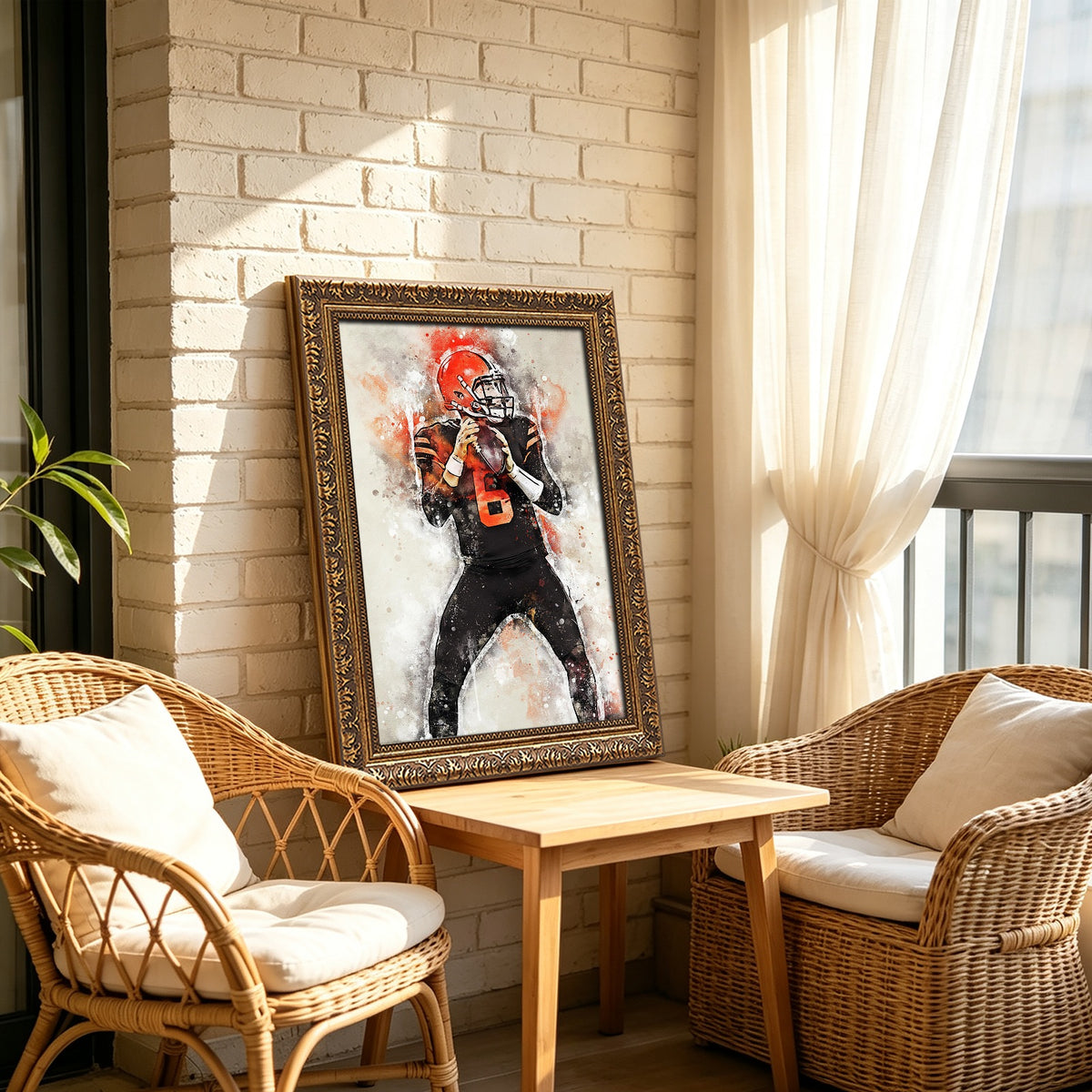 Baker Mayfield Sports Celebrity Art Deco Poster 6 Canvas Wall Art Poster Decor Gift