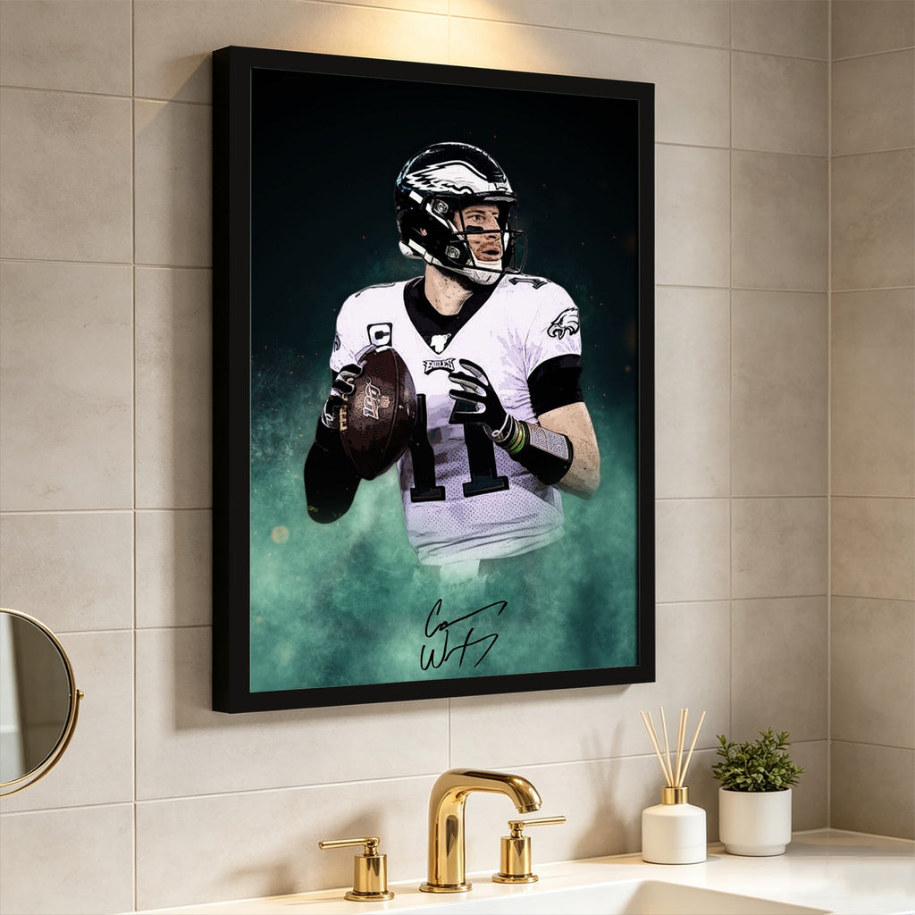 Carson Wentz Celebrity Sports Art Poster School Dining Room Decoration 0 Canvas Wall Art Poster Decor Gift