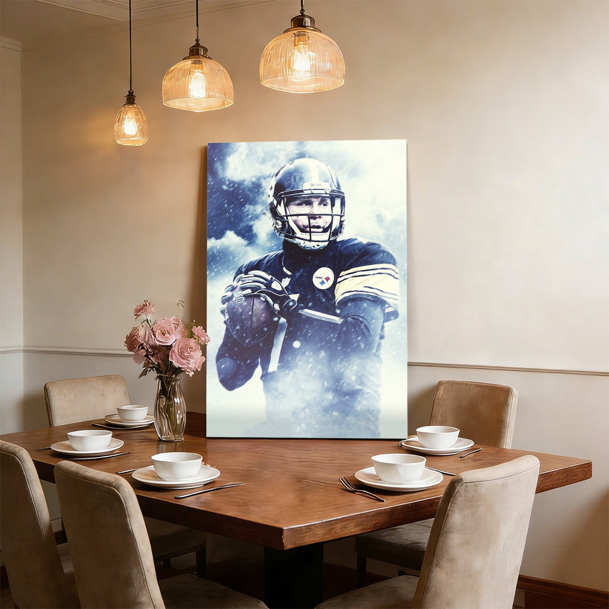 Ben Roethlisberger Art Sports Decorative Poster School Dormitory 1 Canvas Wall Art Poster Decor Gift