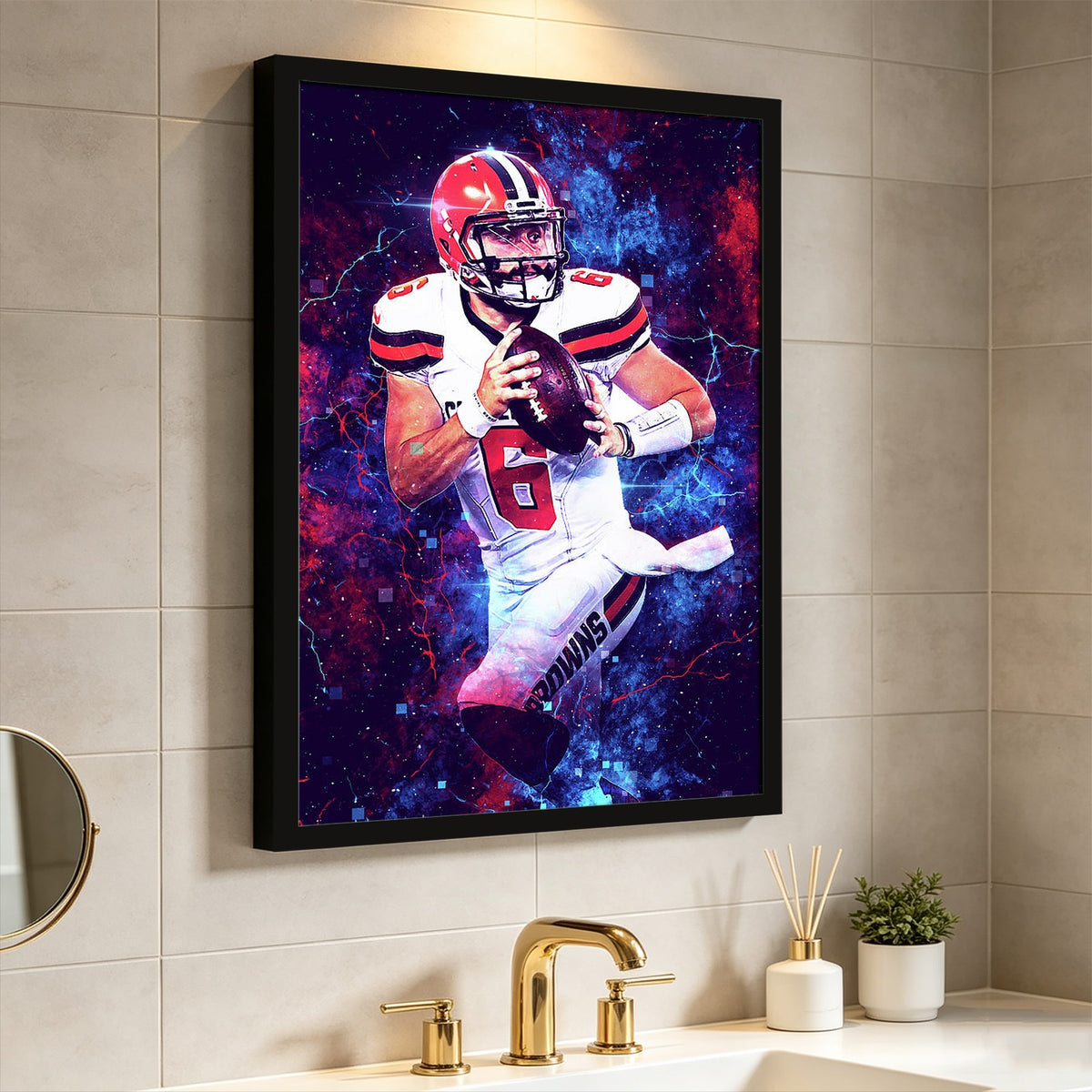 Baker Mayfield Sports Celebrity Art Deco Poster 1 Canvas Wall Art Poster Decor Gift