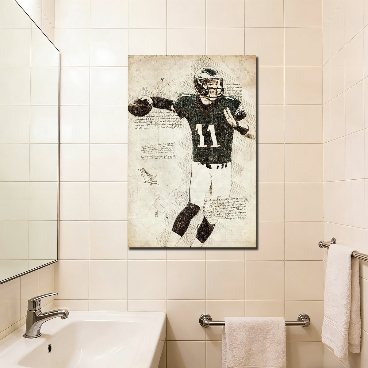 Carson Wentz Sports Celebrity Art Deco Poster 4 Canvas Wall Art Poster Decor Gift