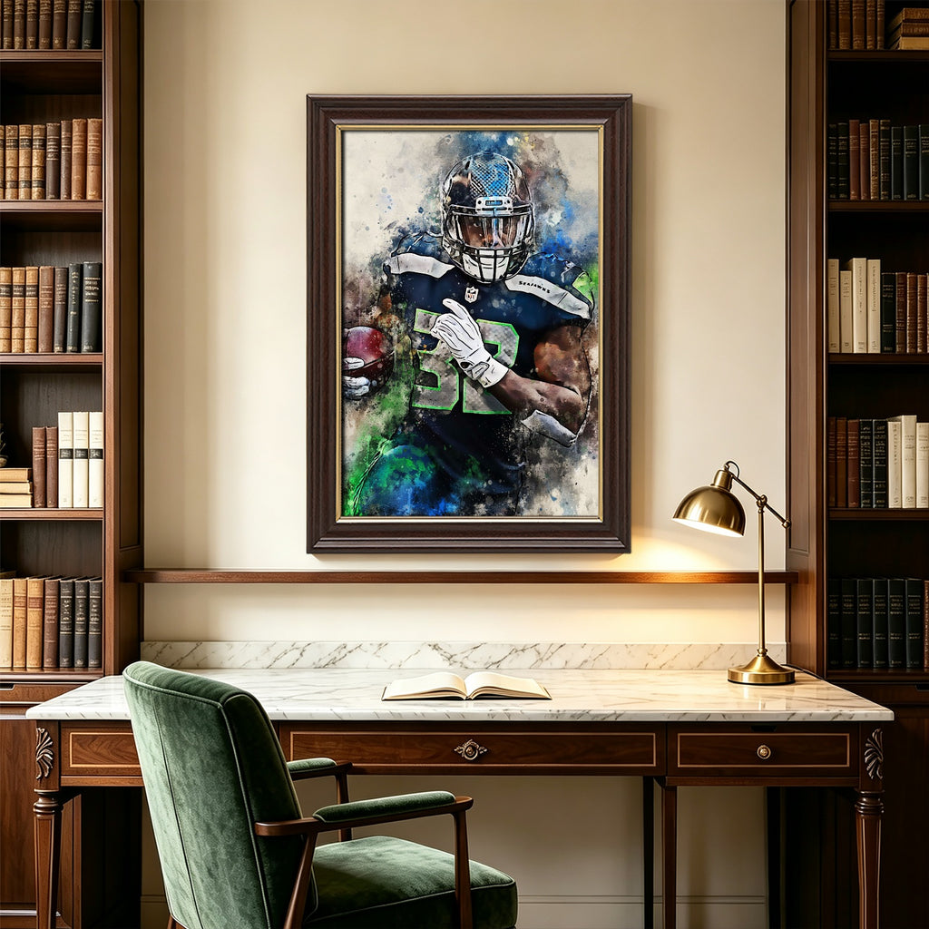 Chris Carson Celebrity Sports Art Poster School Dining Room Decoration 0 Canvas Wall Art Poster Decor Gift