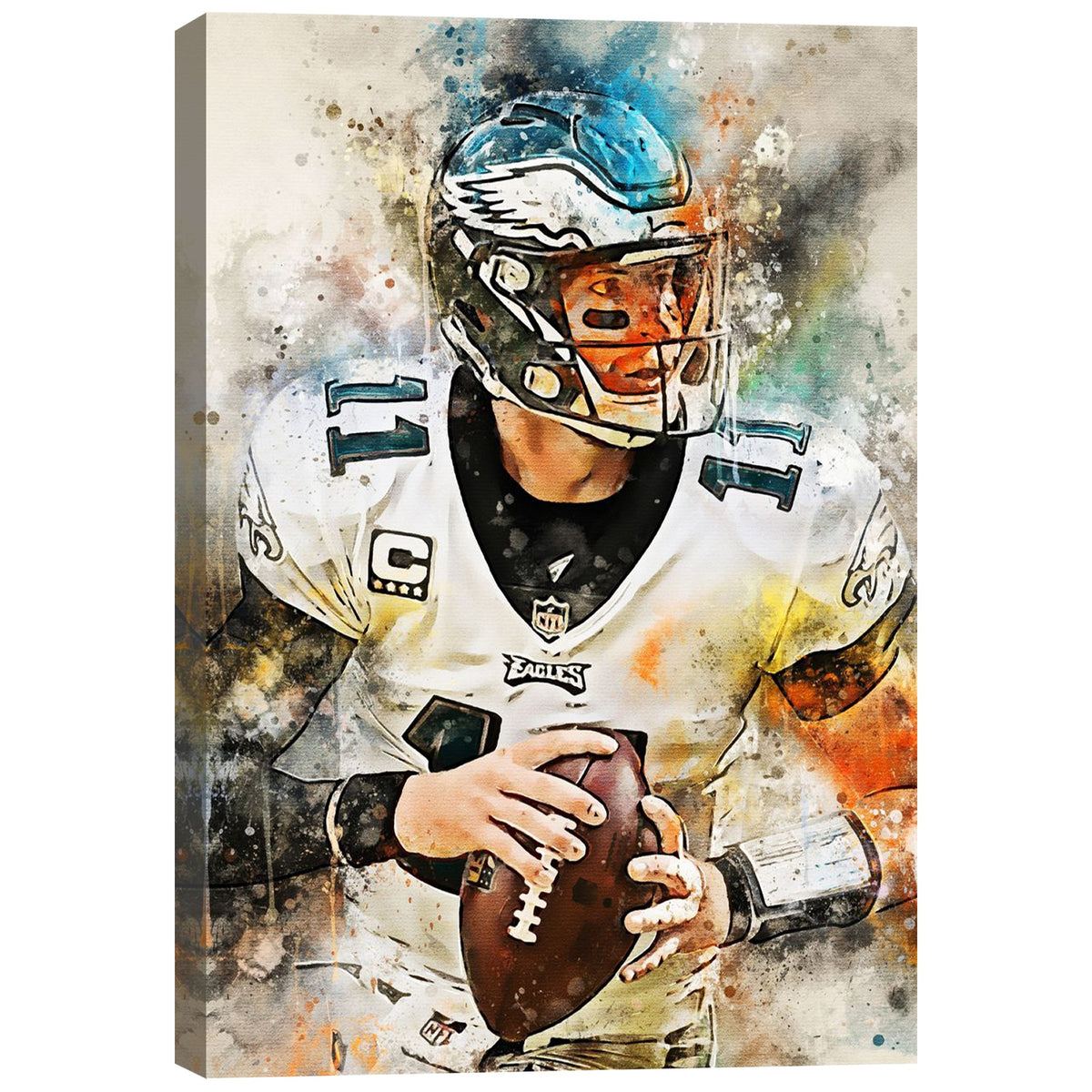 Carson Wentz Celebrity Sports Art Poster School Dining Room Decoration 7 Canvas Wall Art Poster Decor Gift