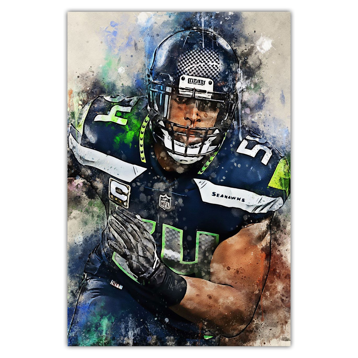 Bobby Wagner Celebrity Sports Art Poster School Dining Room Decoration 1 Canvas Wall Art Poster Decor Gift