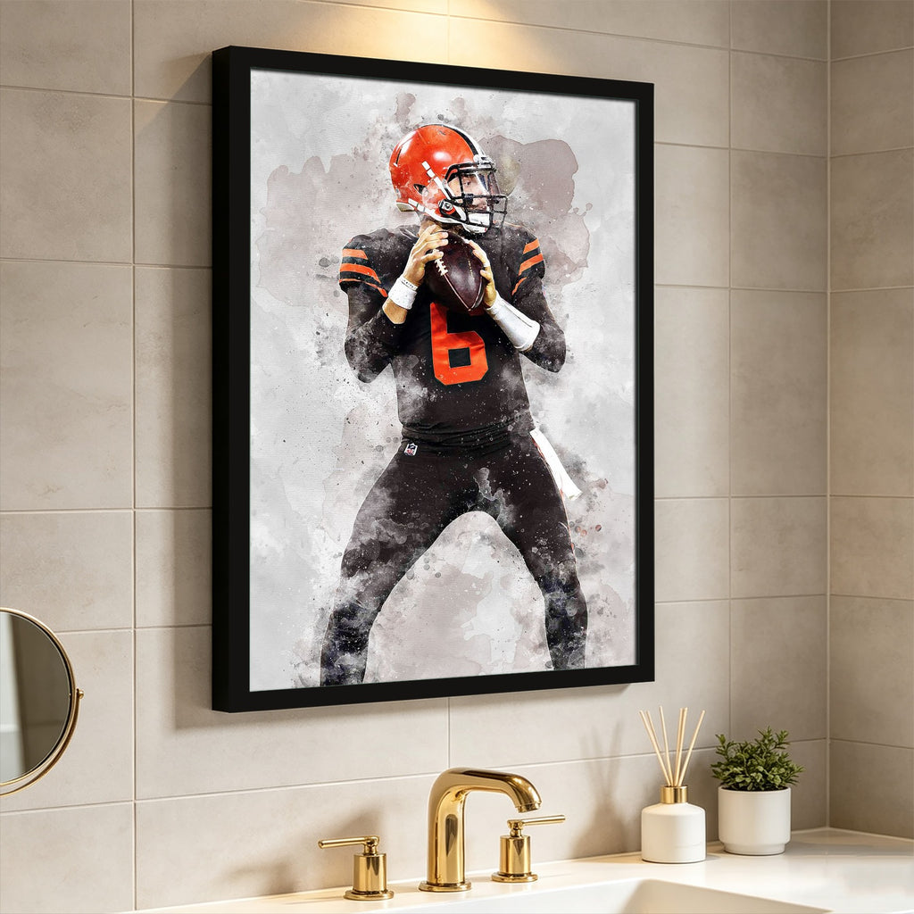 Baker Mayfield Celebrity Sports Art Poster School Dining Room Decoration 6 Canvas Wall Art Poster Decor Gift