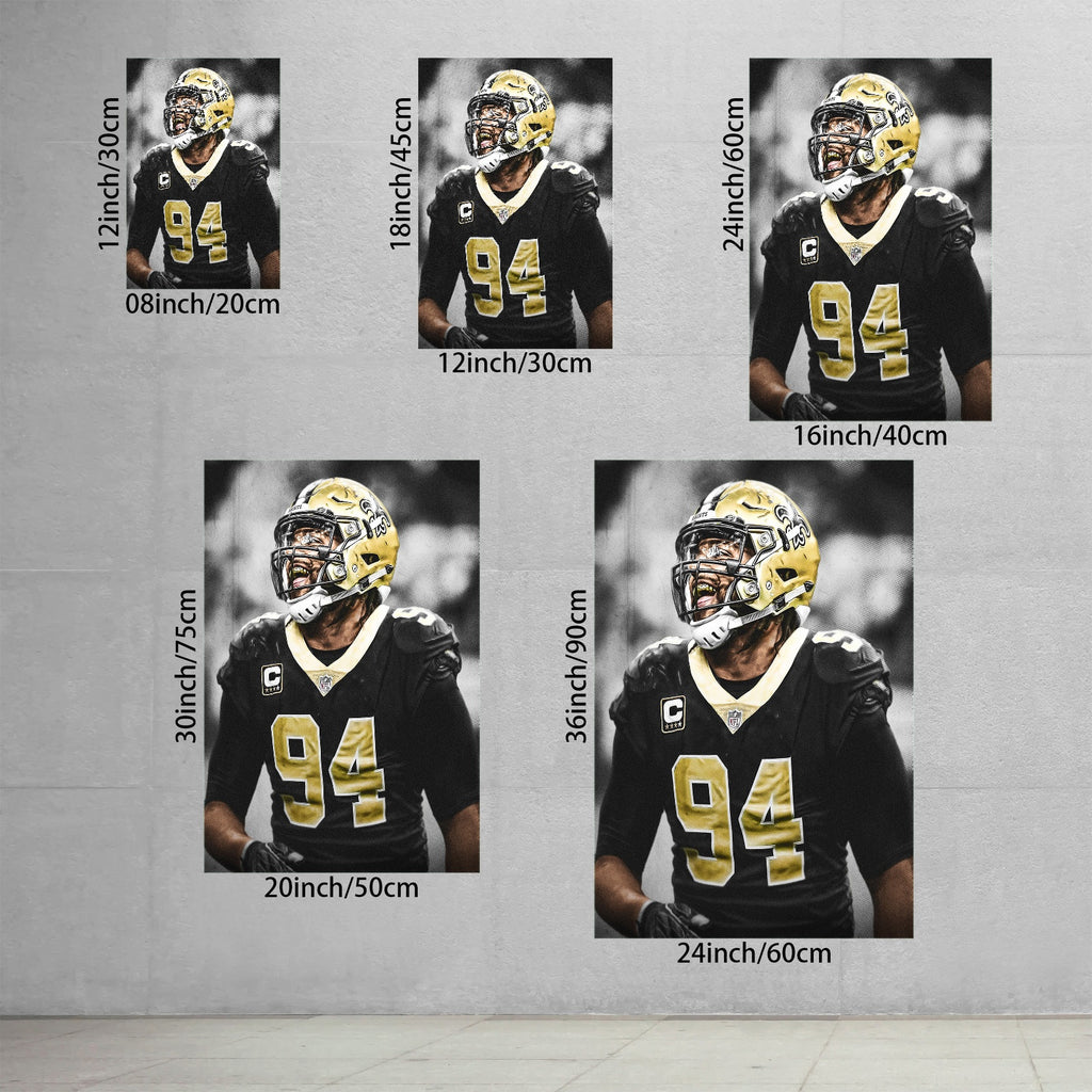 Cameron Jordan Celebrity Sports Art Poster School Dining Room Decoration 1 Canvas Wall Art Poster Decor Gift