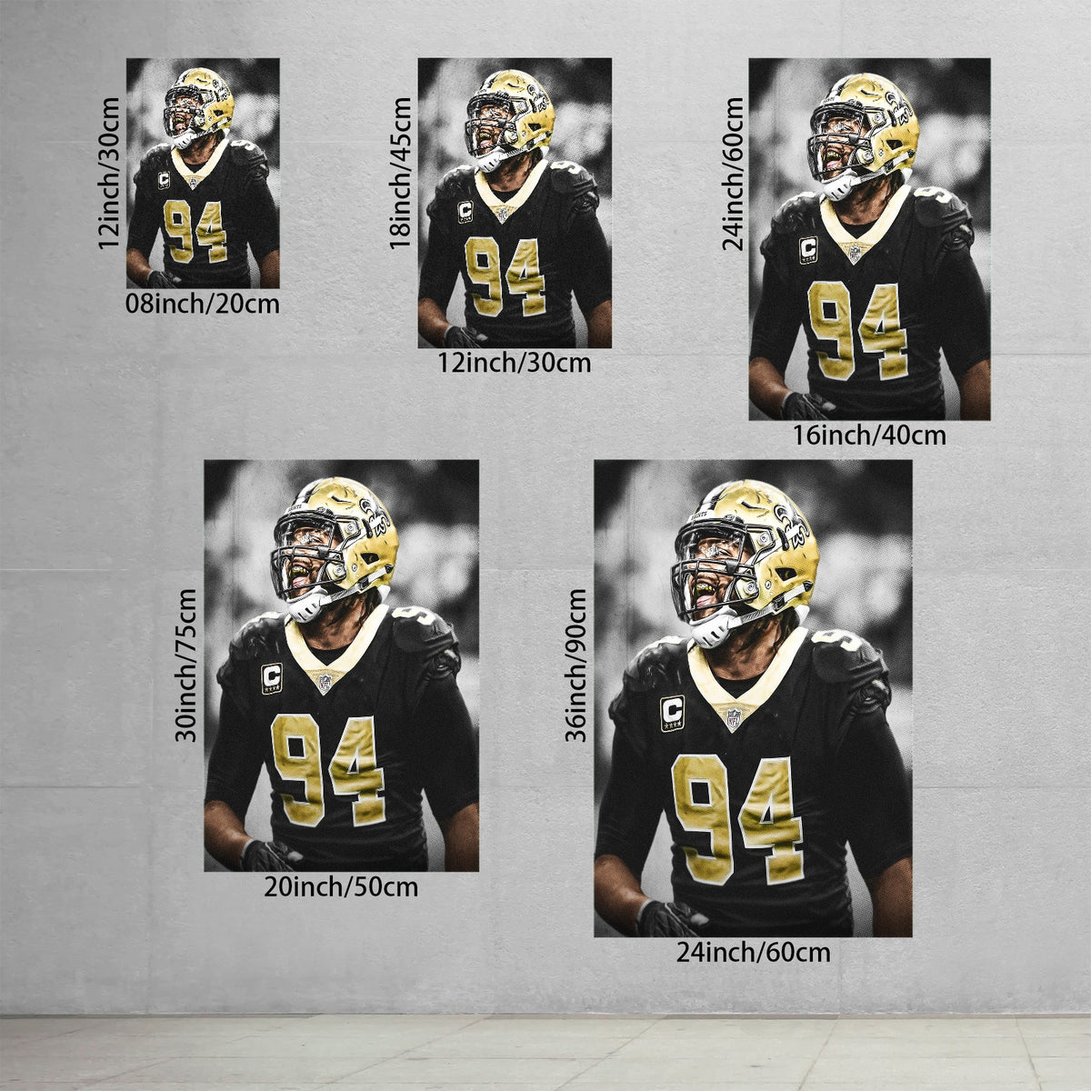 Cameron Jordan Celebrity Sports Art Poster School Dining Room Decoration 1 Canvas Wall Art Poster Decor Gift