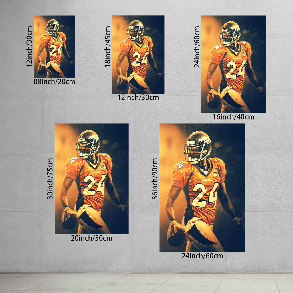 Champ Bailey Art Sports Decorative Poster School Dormitory 2 Canvas Wall Art Poster Decor Gift
