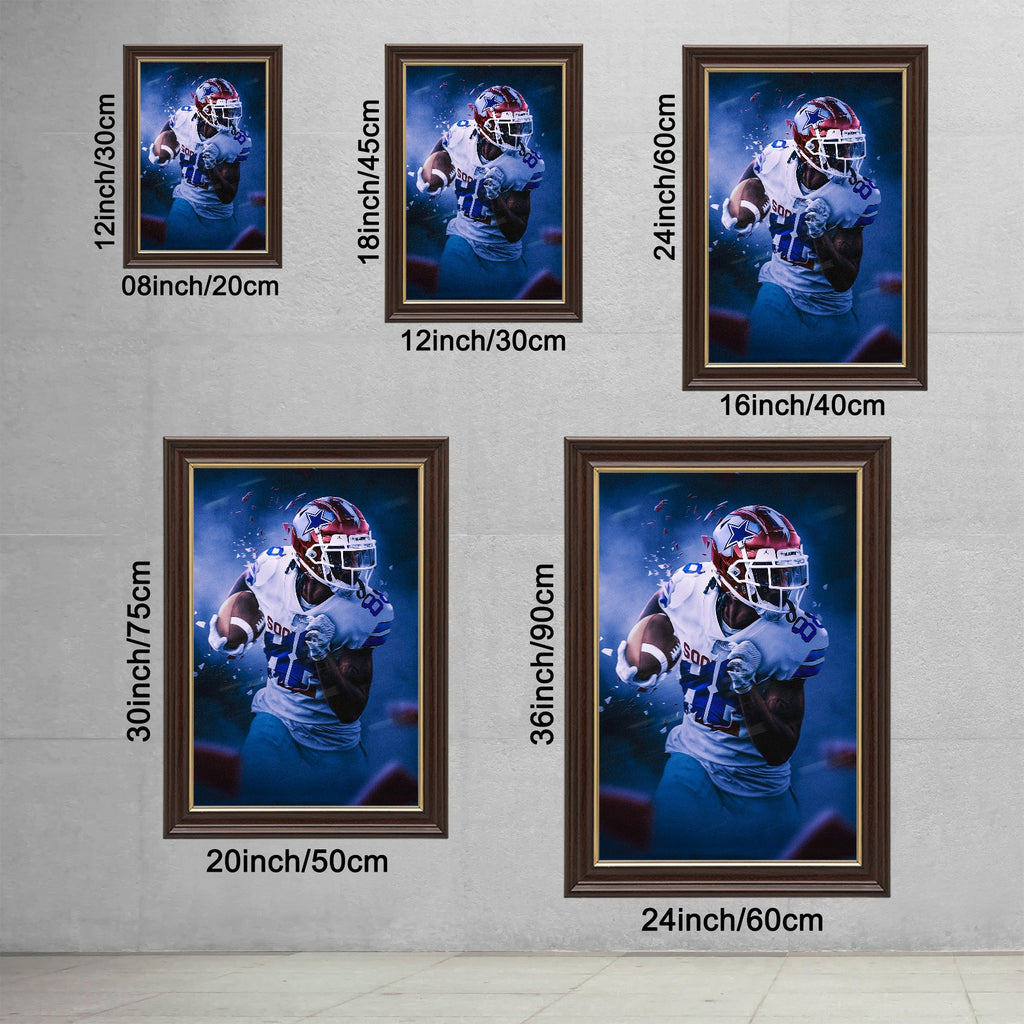 CeeDee Lamb Art Sports Decorative Poster School Dormitory 3 Canvas Wall Art Poster Decor Gift