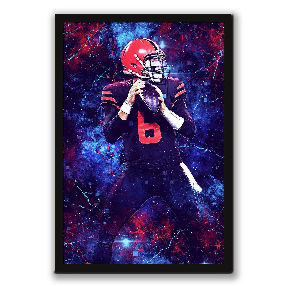 Baker Mayfield Sports Celebrity Art Deco Poster 2 Canvas Wall Art Poster Decor Gift