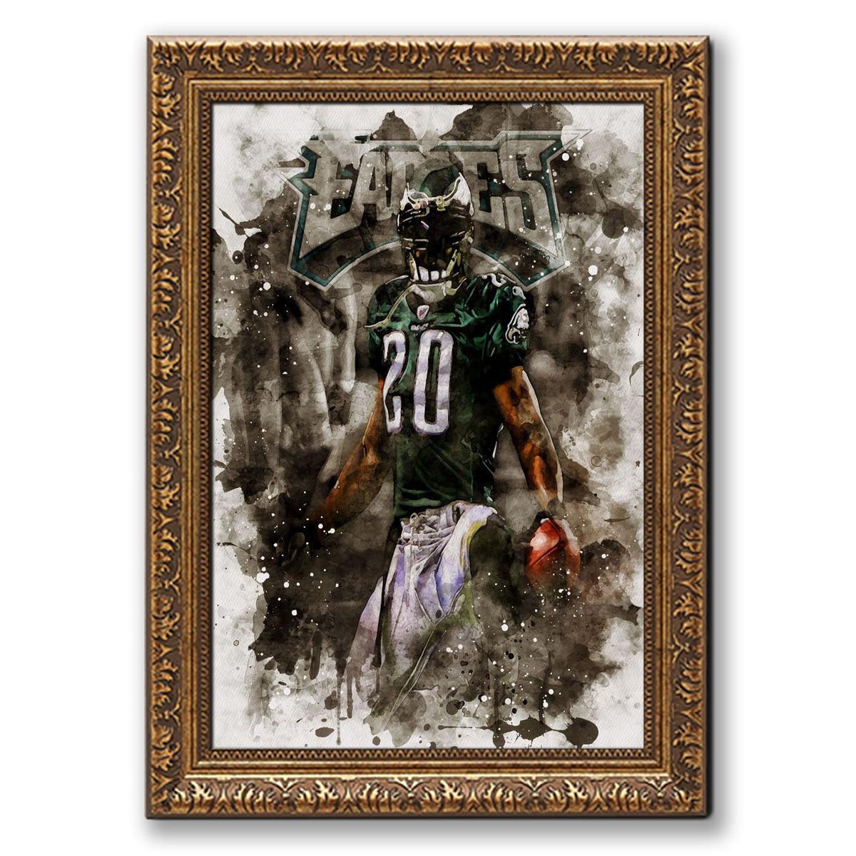 Brian Dawkins Art Poster 8 Canvas Wall Art Poster Decor Gift