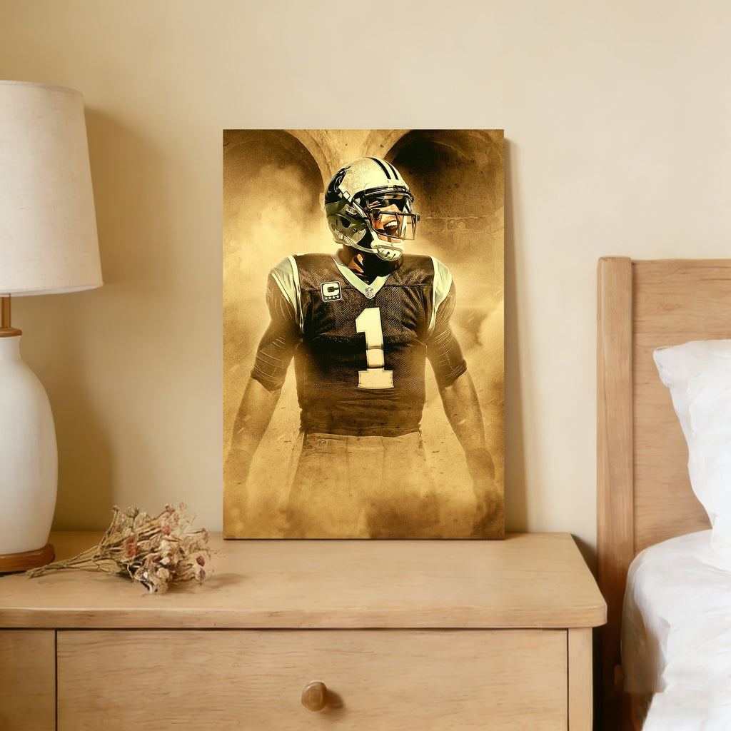 Cam Newton Art Sports Decorative Poster School Dormitory 9 Canvas Wall Art Poster Decor Gift