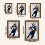 Chris Carson Celebrity Sports Art Poster School Dining Room Decoration 6 Canvas Wall Art Poster Decor Gift