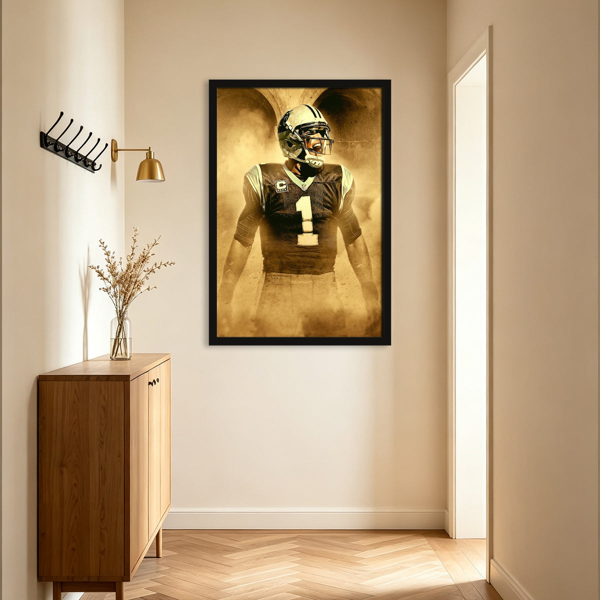 Cam Newton Art Sports Decorative Poster School Dormitory 9 Canvas Wall Art Poster Decor Gift