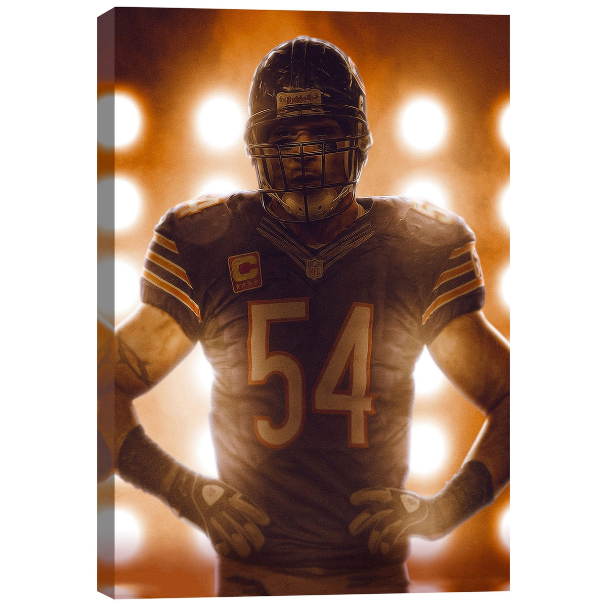 Brian Urlacher Art Sports Decorative Poster School Dormitory 5 Canvas Wall Art Poster Decor Gift