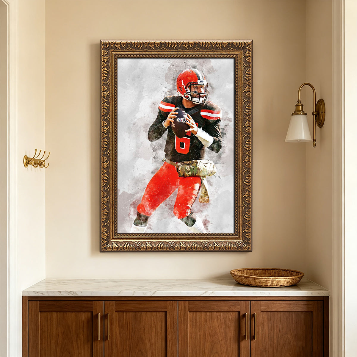 Baker Mayfield Celebrity Sports Art Poster School Dining Room Decoration 8 Canvas Wall Art Poster Decor Gift