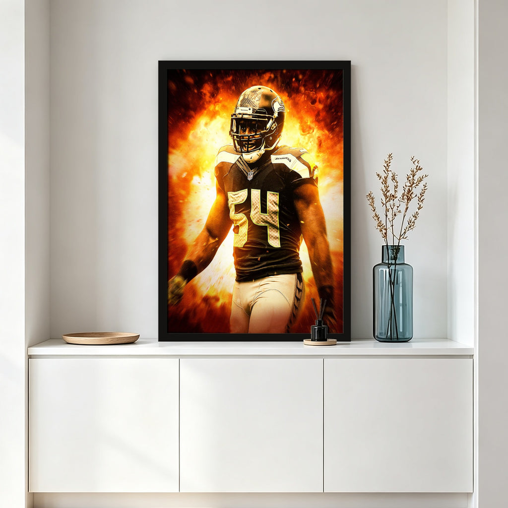 Bobby Wagner Art Sports Decorative Poster School Dormitory 9 Canvas Wall Art Poster Decor Gift