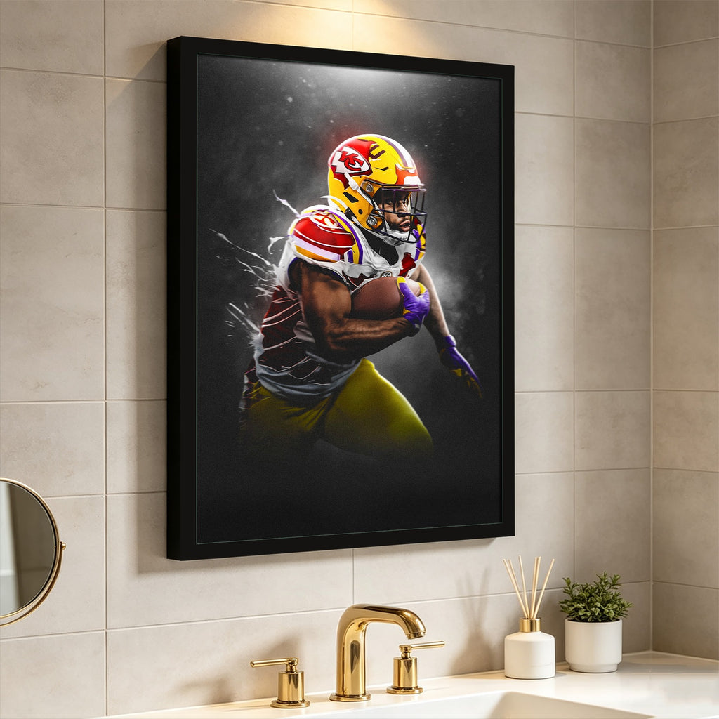 Clyde Edwards Helaire Art Sports Decorative Poster School Dormitory 3 Canvas Wall Art Poster Decor Gift