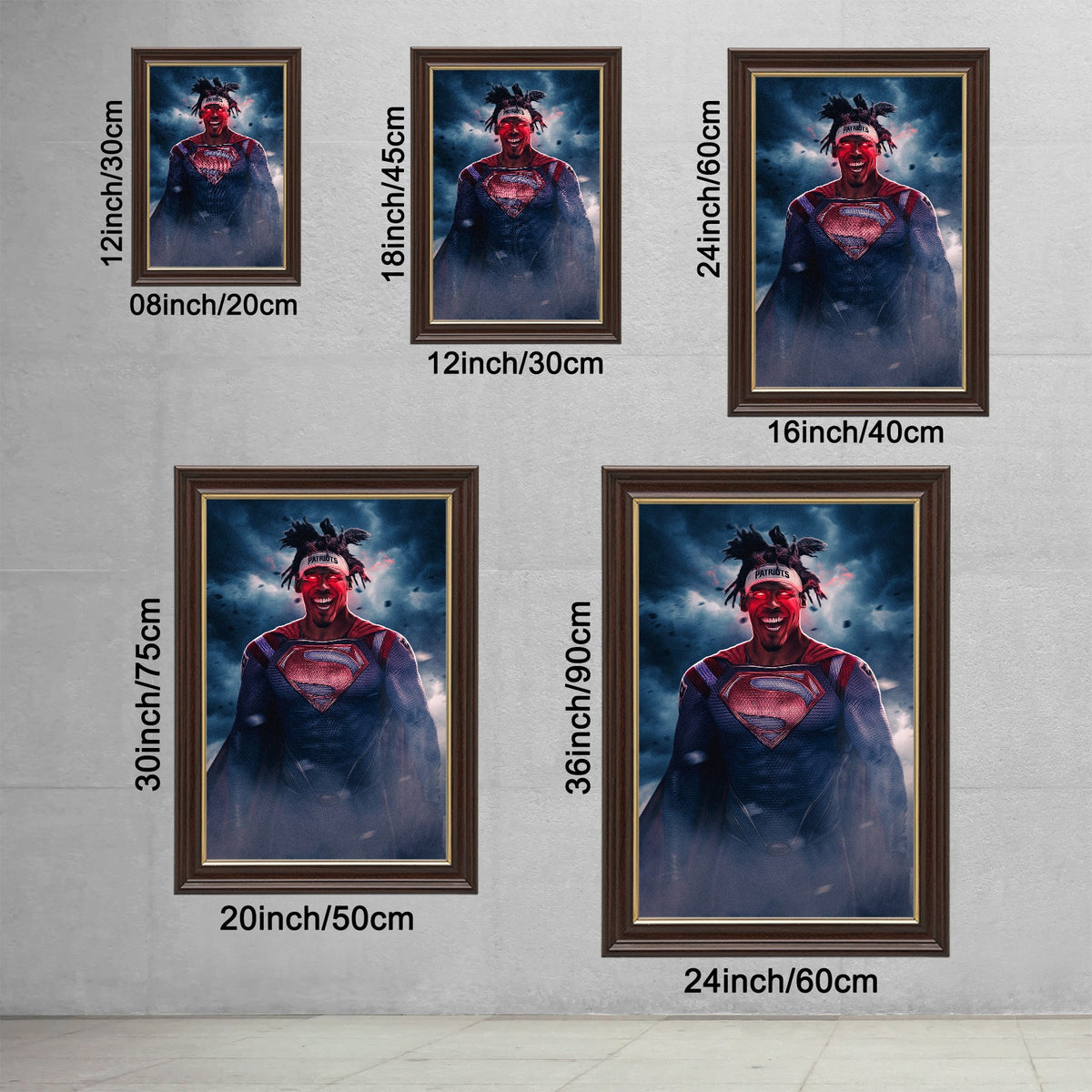 Cam Newton Art Sports Decorative Poster School Dormitory 4 Canvas Wall Art Poster Decor Gift