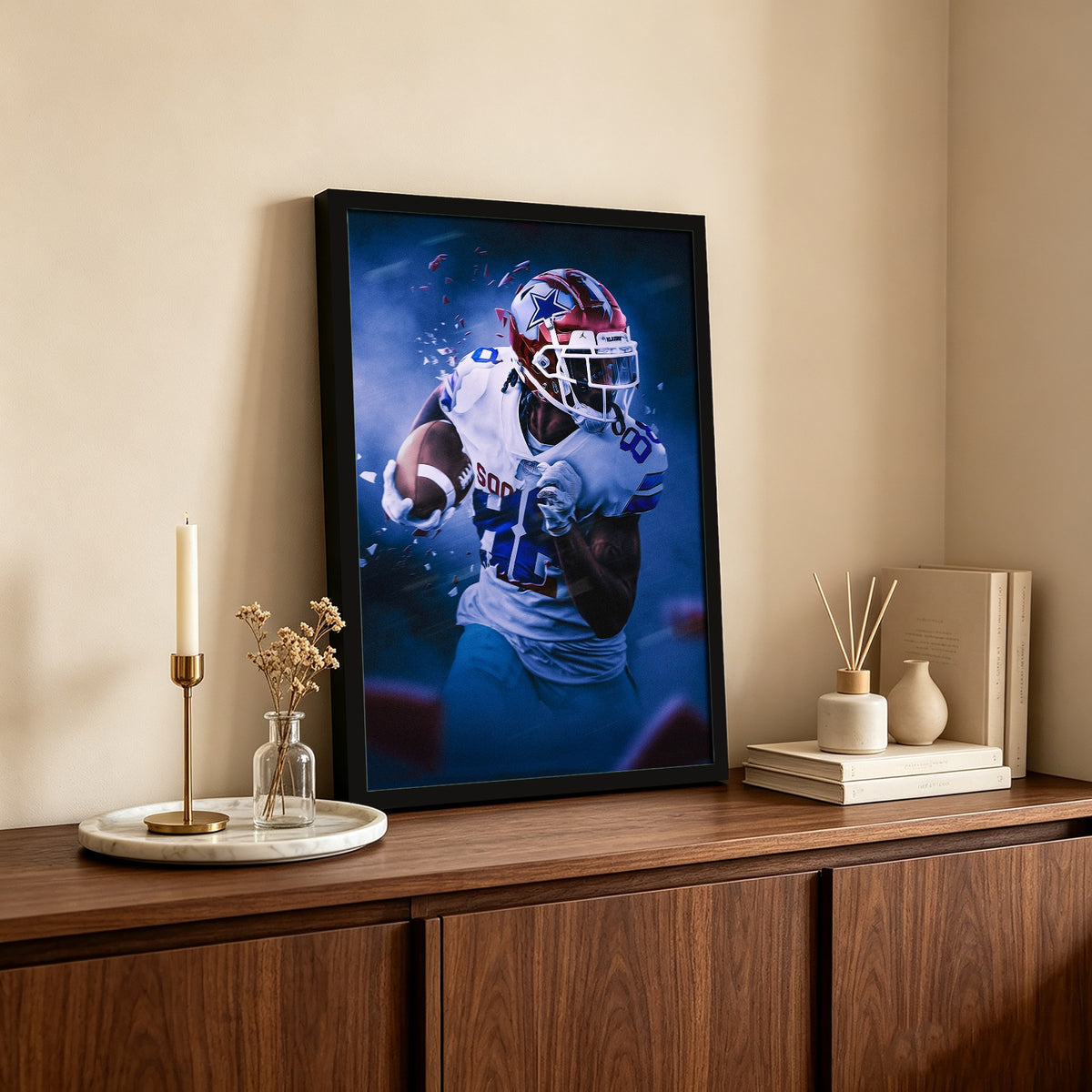 CeeDee Lamb Art Sports Decorative Poster School Dormitory 3 Canvas Wall Art Poster Decor Gift