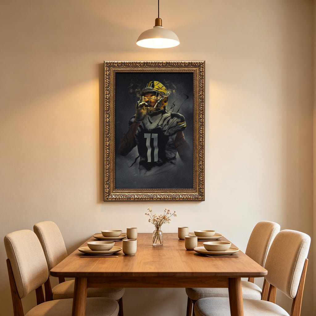 Chase Claypool Art Sports Decorative Poster School Dormitory 0 Canvas Wall Art Poster Decor Gift