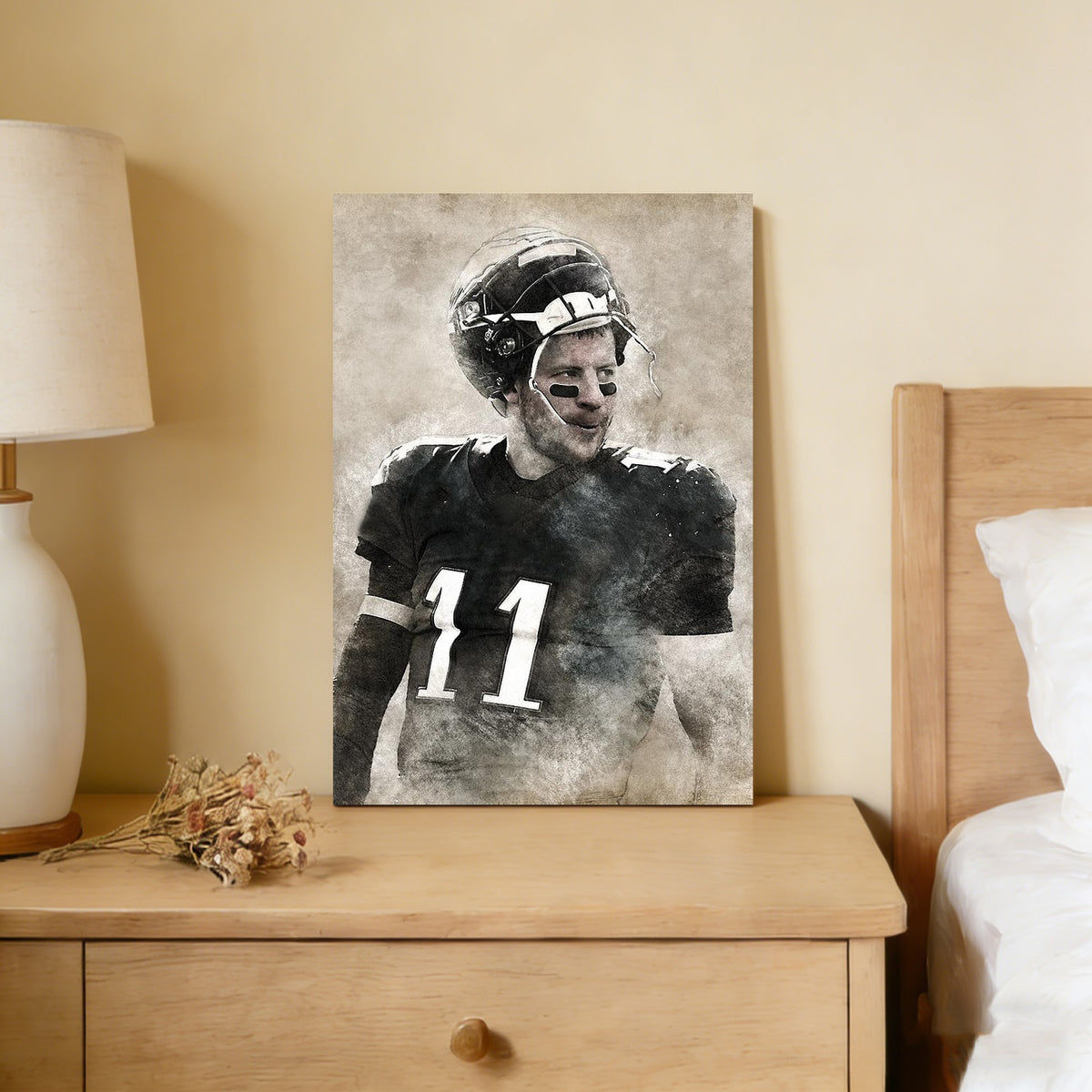 Carson Wentz Sports Celebrity Art Deco Poster 1 Canvas Wall Art Poster Decor Gift