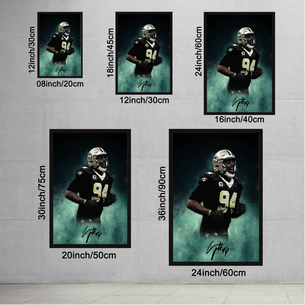 Cameron Jordan Celebrity Sports Art Poster School Dining Room Decoration 5 Canvas Wall Art Poster Decor Gift