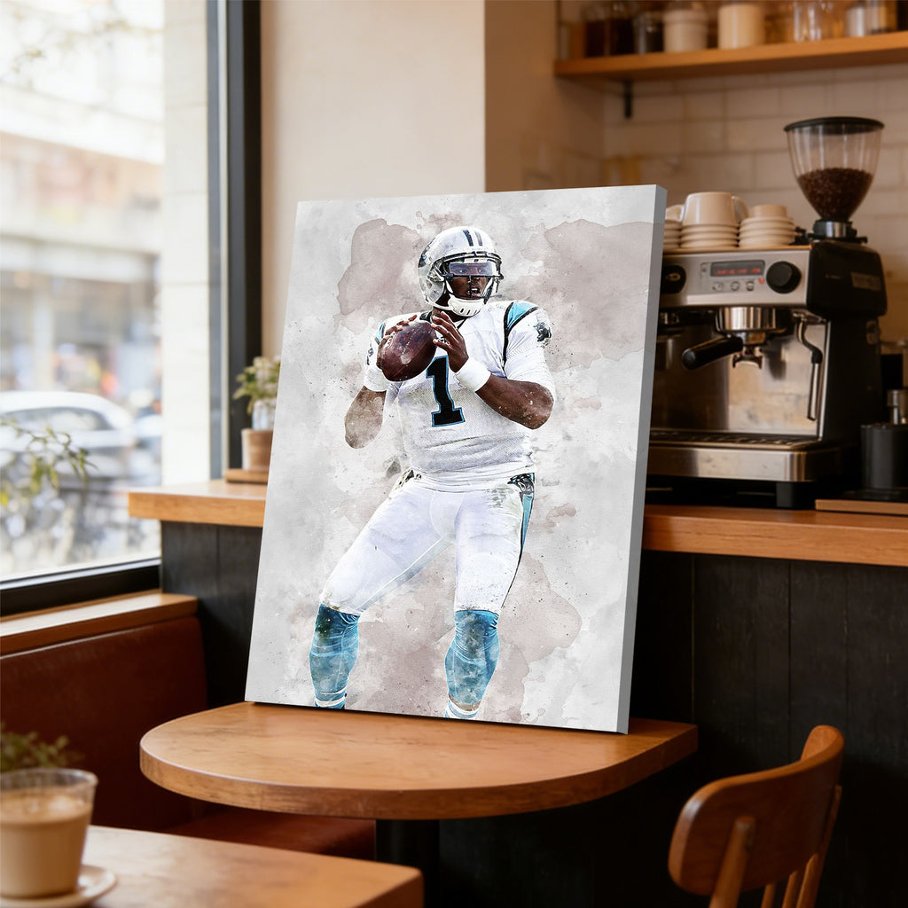 Cam Newton Celebrity Sports Art Poster School Dining Room Decoration 1 Canvas Wall Art Poster Decor Gift